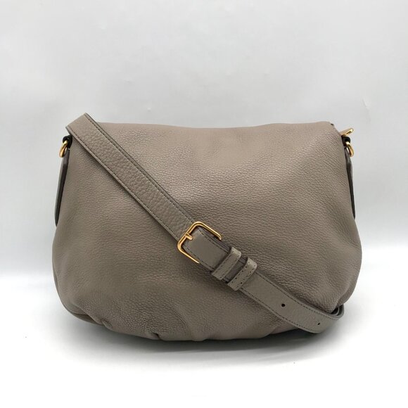 Marc Jacobs Gray Leather Classic Q Natasha Crossbody Bag - Picture 2 of 12